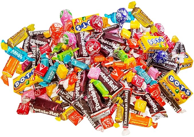 Easter Assortit Fruit &amp Chocolate Candy Mix – Tootsie Roll Fruit Chews Chocolate Midgees Starburst Dots &amp Pops Variety 9.5 Lb Bulk Pack Individually Wrapped (152 Oz)