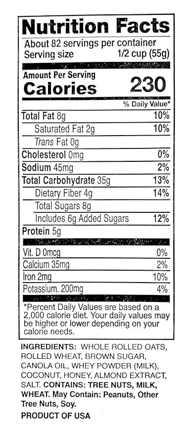 Chef's Quality Crunchy Granola 10 lbs Bag