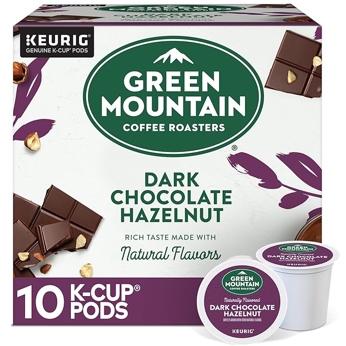 Green Mountain Coffee Roasters Dark Chocolate Hazelnut Coffee Keurig Single Serve K-Cup Pods 10 Count