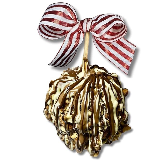 TV's Deli &amp Diner Gourmet Jumbo Caramel Apple | Caramel Toasted Pecans &amp Triple Chocolate | Handmade &amp Freshly Prepared (Pecan Triple Chocolate)