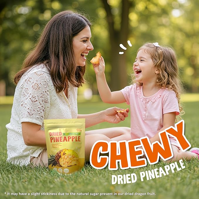 The Daily Good Soft-Dried Pineapple Slices | All Natural Superfood Snacks for Adults &amp Kids | Healthy Soft and Chewy | No Sugar Added or Preservatives Gluten Free Vegan (1.41 oz Pack of 3)