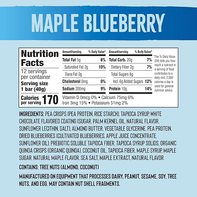 Mezcla Puff Crispy Protein Bars Gluten Free &amp Vegan Protein Bars 10g Protein Granola &amp Breakfast Bars Healthy Snacks for Adults Maple Blueberry (12 Pack) and Pistachio Chocolate (12 Pack)