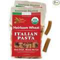 Papa Vince Organic Whole Wheat Non Enriched Rigatoni: Low Gluten Italian Pasta made in Italy from Organic Non GMO Khorasan Ancient Grain grown in Sicily. Slow Dried Bronze Die Cut. High in Selenium &a