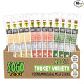 Turkey Variety Sogo Snacks No Sugar Low Carb Free-Range from a Family Farm. No Soy MSG Dairy Nuts Nitrates. Gluten Free Non-GMO. Keto Whole Paleo Friendly (Turkey Variety 1-oz 48 Cnt)