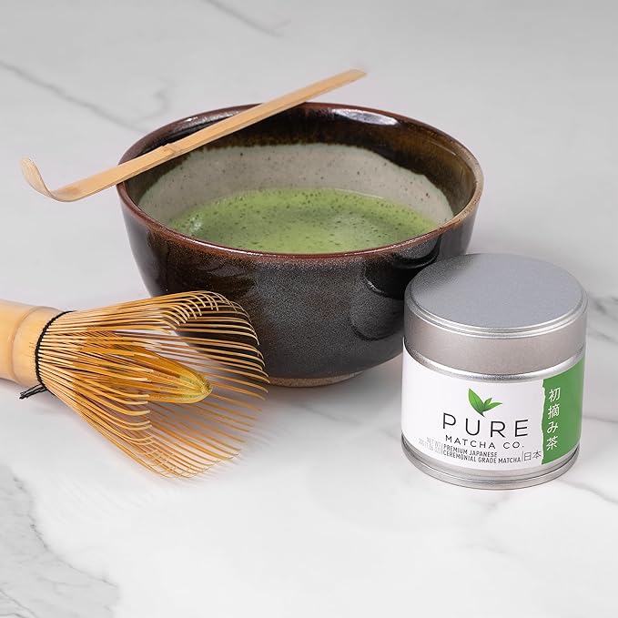 Pure Matcha Co | Premium Ceremonial Grade Matcha Green Tea Powder | Authentic Japanese Origin | Sugar Free | 30g 1.06oz