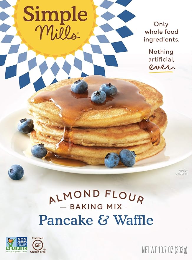 Simple Mills Almond Flour Baking Mixes - Gluten Free Banana Bread Pancake &amp Waffle Mixes (3 Pack)