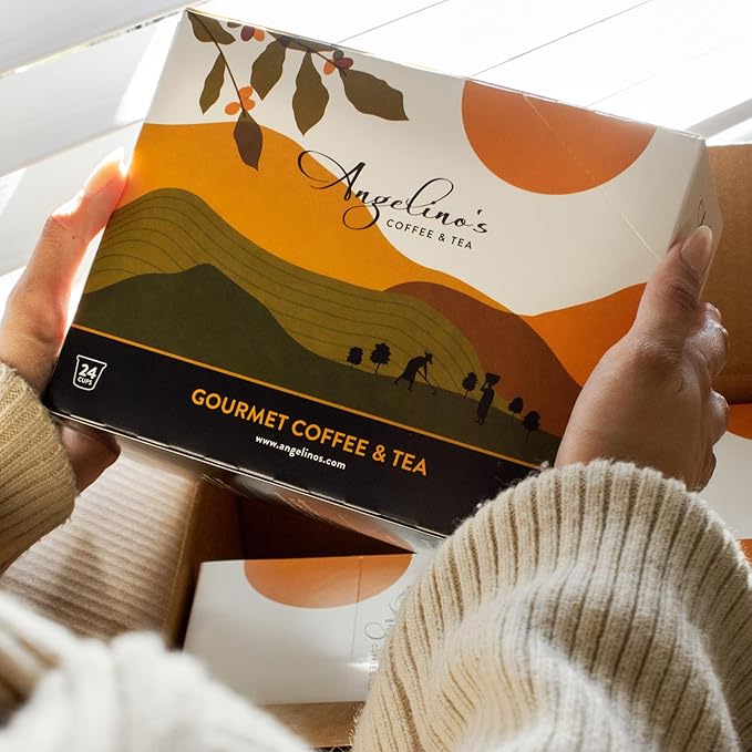 Angelino's Coffee Sumatra Dark Roast - Single Serve Sumatra Coffee Pods for Keurig Coffee Makers - Full-Bodied Earthy Tasting Notes - Small Batch Roasted Recyclable Pods Compatible with K-Cup Brewer