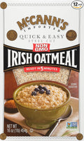 McCann's Irish Oatmeal Quick &amp Easy Steel Cut Oats 16 Ounce (Pack of 12)