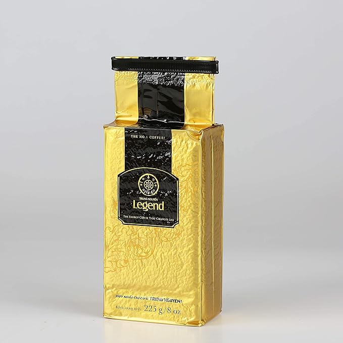 TRUNG NGUYÊN LEGEND PREMIUM COFFEE BOX for Business &amp Coffee Connoisseurs - Light Roasted Ground Strong and Flavorful Vietnamese Energy Coffee (8oz)