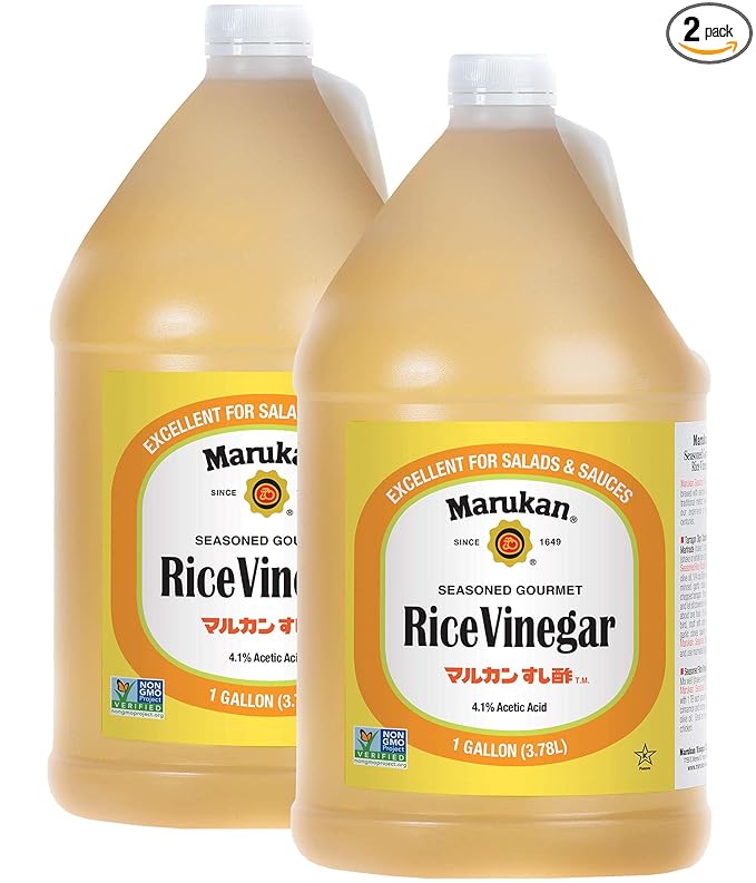 Marukan Seasoned Gourmet Rice Vinegar 1 Gallon (Pack of 2)