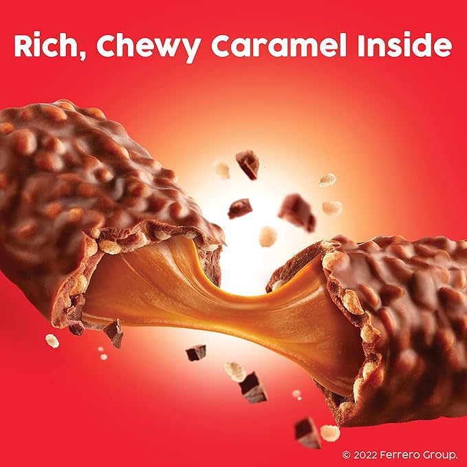 100 Grand Crispy Milk Chocolate with Caramel Full Size Individually Wrapped Candy Bars 1.5 oz each Bulk 18 Count Box