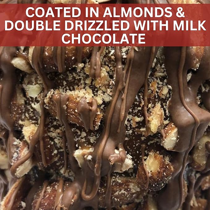 TV's Deli &amp Diner Gourmet Jumbo Caramel Apple | Caramel Toasted Almonds &amp Milk Chocolate | Handmade &amp Freshly Prepared (Almond Milk Chocolate)