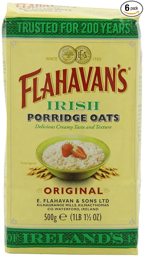 FLAHAVAN'S Irish Porridge Oats 17.5-Ounce Bags (Pack of 6)