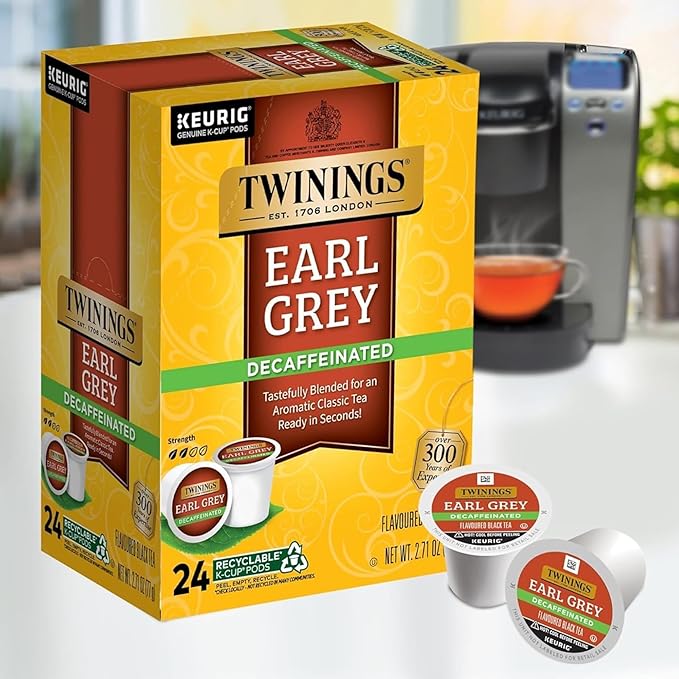 Twinings Earl Grey Decaf Tea Keurig K-Cups 24 Count