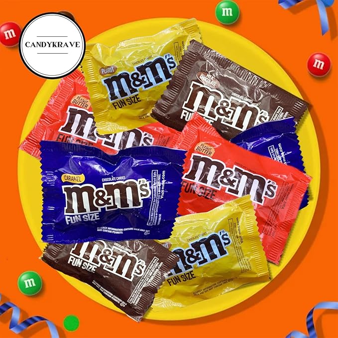 M&ampM Milk Chocolate Assorted Candy Pack - 4 Flavors Mix - 2 lbs Bulk Pack - Individually Wrapped Fun Size Candy for Freshness - Colorful Delicious Sweets for Kids Adults Pantry Office &amp Birt