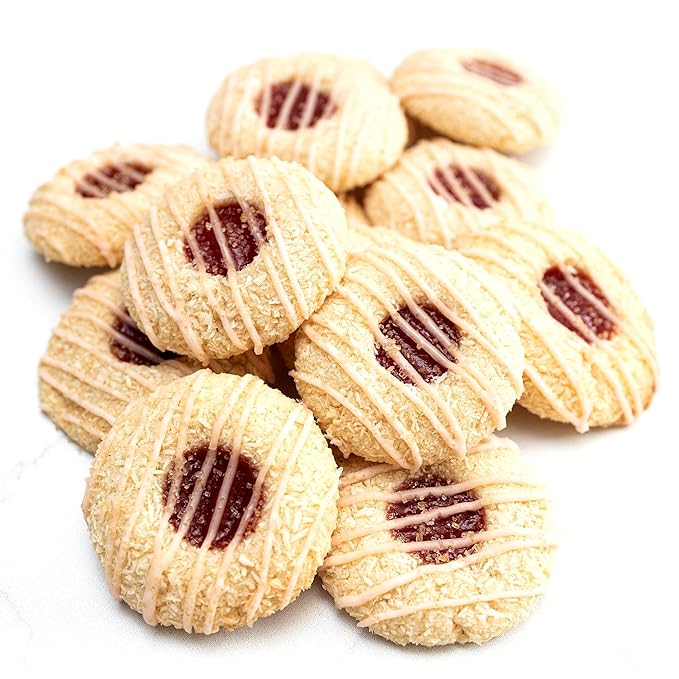 CrumbleCrate Guava &amp Coconut Thumbprint Cookies DIY Baking Kit | Gourmet Cookie Making Set with Pre-Measured Ingredients &amp Tools | Baking Gift for Adults