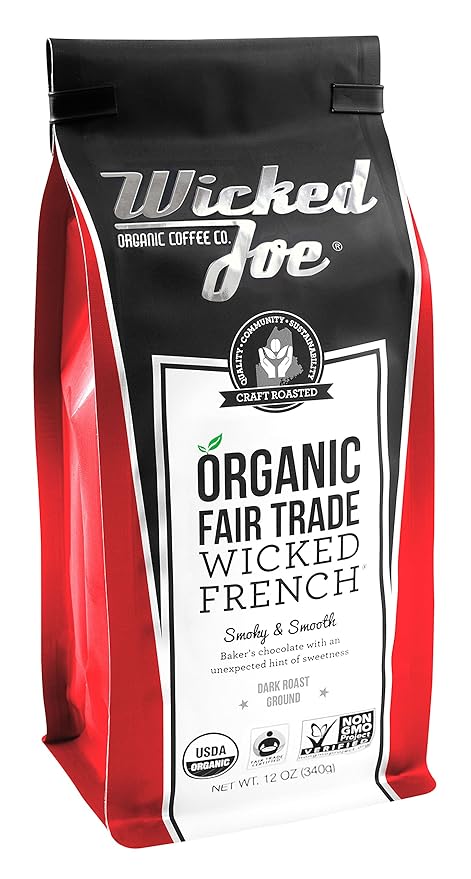 Wicked Joe Coffee Wicked French Ground 12 oz Red