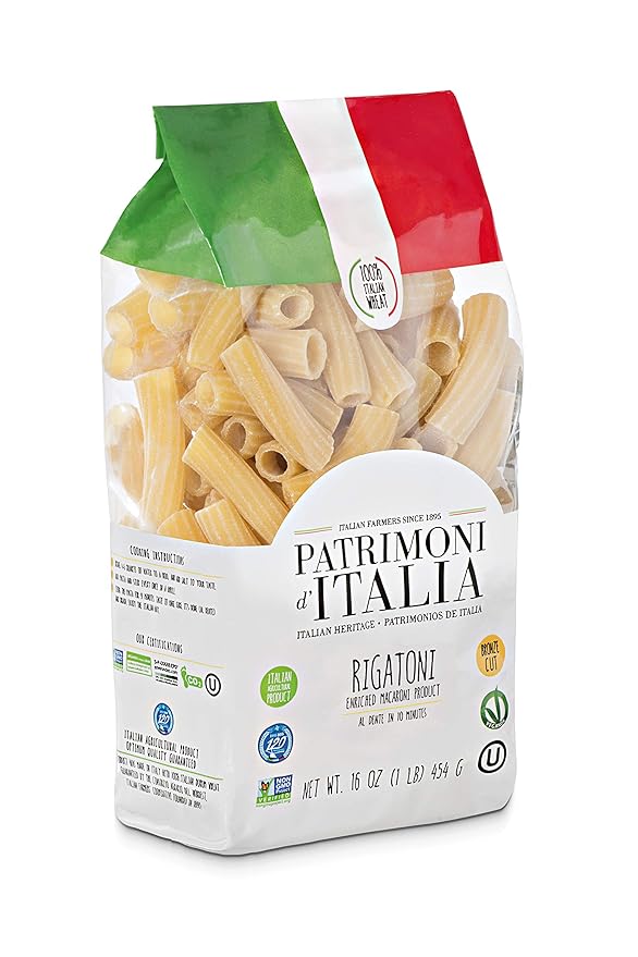 Patrimoni d'Italia Rigatoni 1 Pound (Pack of 12)