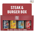 Angus &amp Oink Gift Set | Steak &amp Burger Gift Box | 1 x Texas Steak SPG 250G | 1 x Fries With That? 225G | 1 x Gaucho Chimmichuri Seasoning 220G | 1 x Montreal &amp Burger 250G | BBQ Seasonings