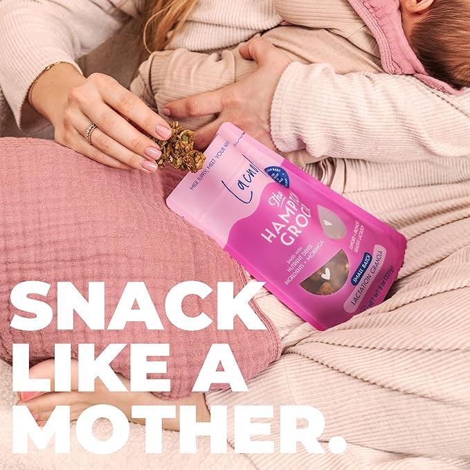 The Hampton Grocer Lacnola Lactation Granola 2 pack - Healthy Granola for Breastfeeding Moms to Increase Milk Supply | Made from a Galactagogue Superfood Blend with Oats Flax Moringa Almonds Pump