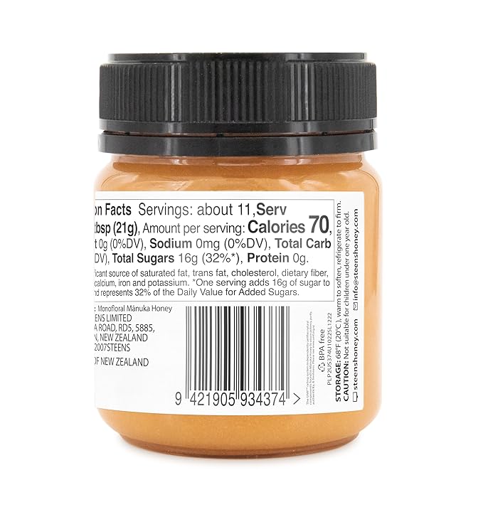 Steens Manuka Honey - MGO 263+ - Pure &amp Raw 100% Certified UMF 10+ Manuka Honey - Bottled and Sealed in New Zealand - 2x 7.9 oz Jar (UMF 10+ 7.9 oz (Pack of 2))