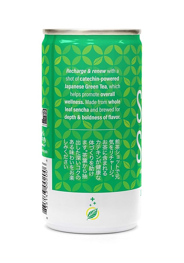 Ito En Sencha Shot Japanese Green Tea 6.4 Ounce (Pack of 30) Unsweetened Zero Calories
