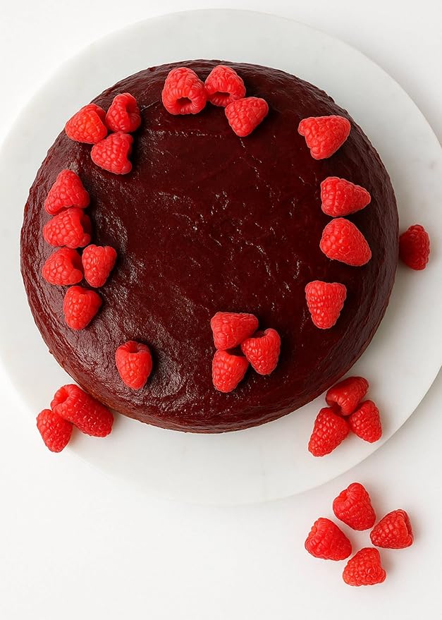 ANDY ANAND CHOCOLATIER Luxurious Sugar-Free Raspberry Chocolate Truffle Cake 9 Handcrafted with Real Chocolate &amp Cream Perfect for Desserts Lovers (2.8 lbs)