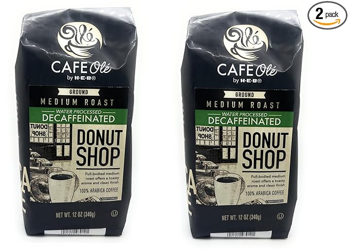 Cafe Ole HEB Ground Coffee 12oz - 2 bags (Decaf Donut Shop)
