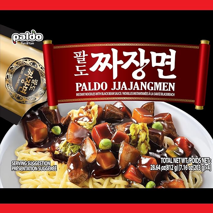 Paldo Lee Yeonbok Myun/Jjamppong Noodle Soup Jjajang 7.16 Ounce (Pack of 8)