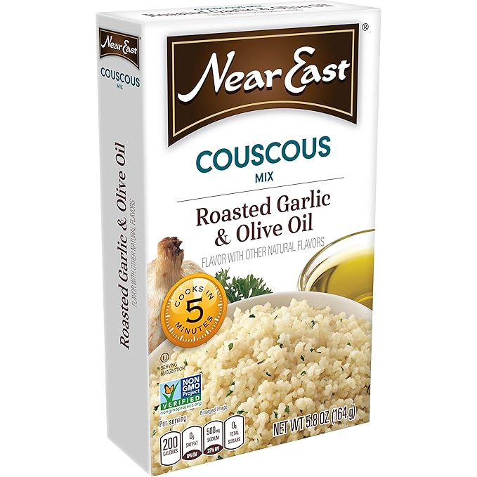 Near East Couscous Mix Roasted Garlic &amp Olive Oil 5.8 Oz Pack of 12