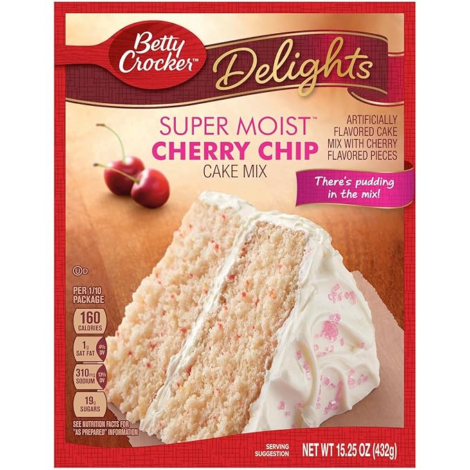 Betty Crocker ® Super Moist Cake Mix Cherry Chip