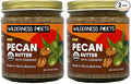 Wilderness Poets Pecan Butter with Cashews - Organic &amp Raw (8 Ounce) - Glass Jar (Pack of 2)