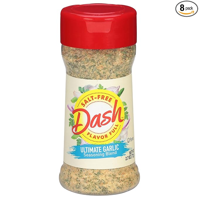 Dash Salt-Free Seasoning Blend Ultimate Garlic Seasoning 2.7 Ounce (Pack of 8)