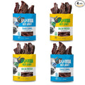 BAJA BEEF Jerky Snack Packs - Beef Jerky Variety Pack Beef Jerky Gifts for Men Beef Jerky Sampler High Protein Craft Jerky Assortment Gluten Free - Traditional &amp Salsa Fresca 2.5 Oz Bags (4 P