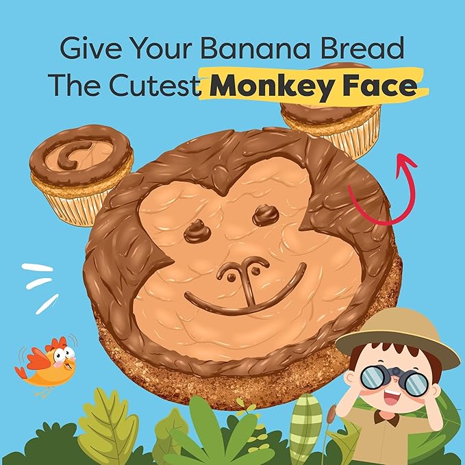 BAKETIVITY Monkey Banana Bread | Banana Cake Kids Baking Set for Girls &amp Boys | Baking Set for Kids with Pre-Measured Ingredients | Perfect Family Gifts for Cooking Lovers Ages 6-12