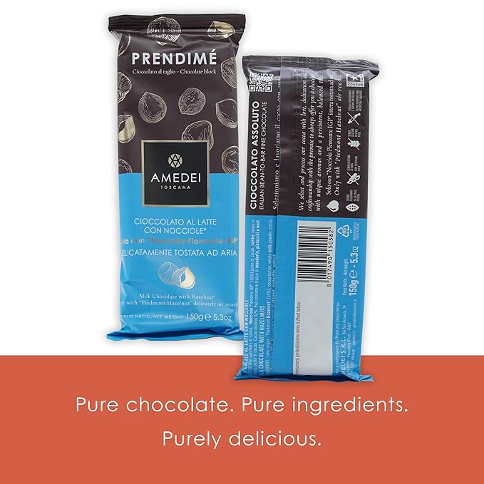 Amedei Prendimé Milk Chocolate w/Hazelnuts 150g - 3 Pack