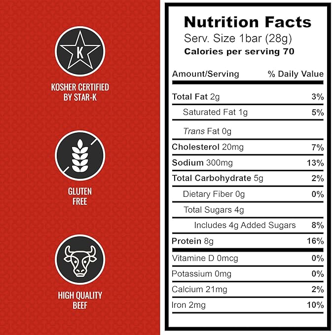 Aufschnitt Beef Bars - High Protein Snack with Grass Fed Beef - Kosher and Keto Friendly - Dark Chocolate and Chia Seeds 6 Count