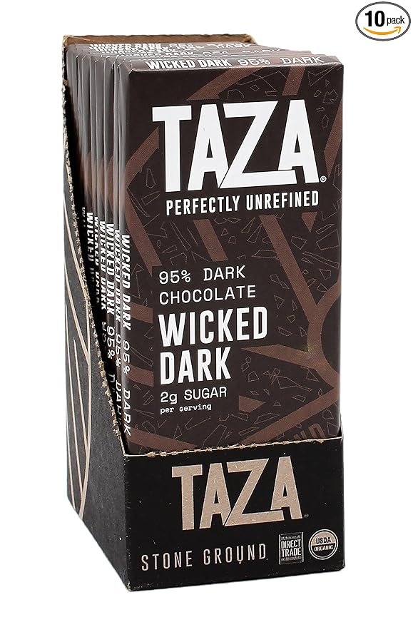Taza Chocolate 95% Wicked Dark Amaze Bar 2.5 oz bars case of 10