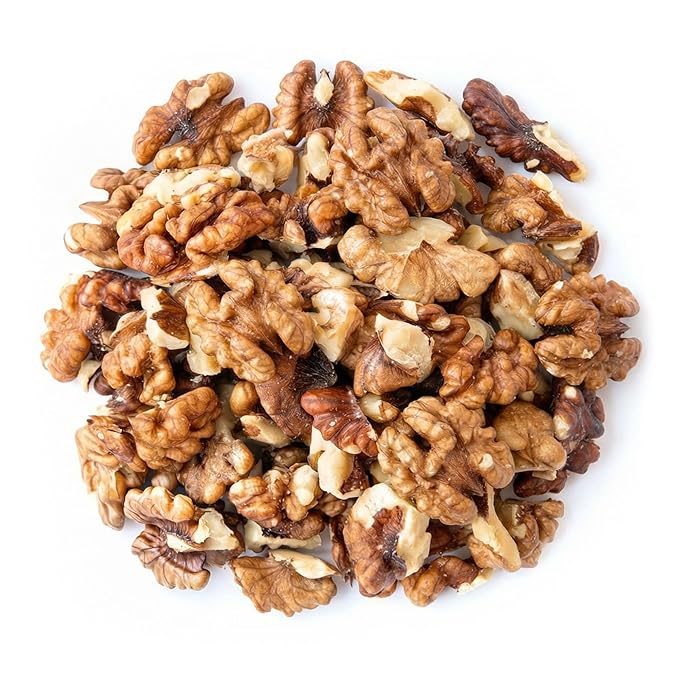 Organic California Walnuts Halves &amp Pieces 1 Pound – Non-GMO Raw Unsalted Shelled Vegan Kosher Sirtfood Bulk Snack. High in Omega-3 Fatty Acids Protein. Great for Baking and as a Topping