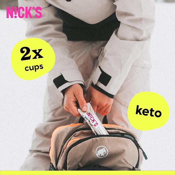 NICKS Peanut Butter Cups Low Carb Chocolate with Peanut Butter Without Added Sugar 1.7 g Net Carbohydrates 1 g Sugar Keto friendly Gluten Free Without Palm Oil 12 Pack with a total of 24 cups
