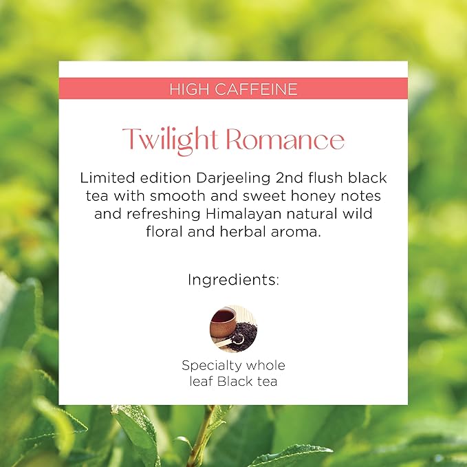Brook37 Twilight Romance Eco Darjeeling Black Tea - Premium Loose Leaf 2nd Flush Tea with Floral Aroma &amp Sweet Honey Notes | Medium Caffeine | 50g Compostable Paper Tube | Elegant Gift for Tea Lov