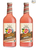 Tres Agaves Organic Grapefruit Paloma Mix – Made with Real Grapefruit &amp Lime Juice Agave Nectar – 90 Calories per Serving – Vegan Gluten-Free 750ml Bottle (2 Pack)