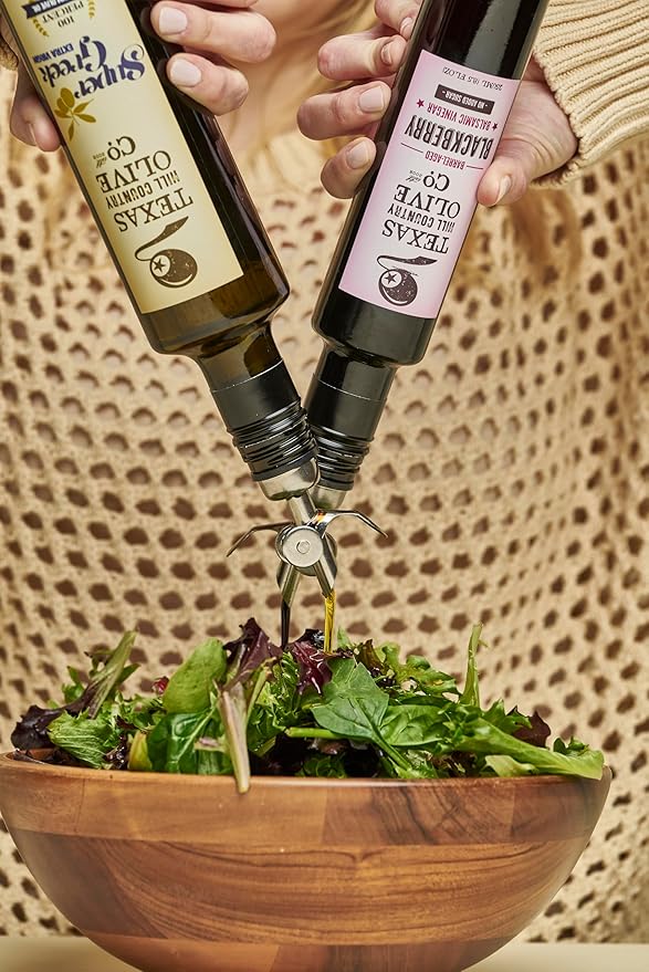 Texas Hill Country Olive Co Super Greek Extra Virgin Olive Oil - Cold Pressed EVOO Gourmet Olive Oil - Rich &amp Fruity - Perfect for Finishing &amp Dressing - Award Winning &amp Made in Texas (8.5