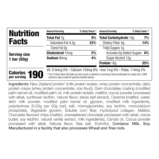 PERFECT SPORTS Diesel New Zealand Whey Protein Bars | Stevia Sweetened No Artificial Flavors | Low Sugar 18g Protein | 12 Pack (Triple Rich Chocolate)