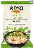 Koyo Ramen Soup Garlic Pepper Made With Organic Noodles No MSG No Preservatives Vegan 2.1 Ounces