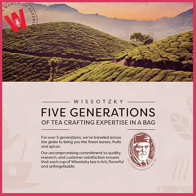 Wissotzky Wild Berries &amp Passion Fruit Green Tea (6 Pack - 120 Tea Bags | Antioxidant Rich | Tropical Blend Green Tea Bags
