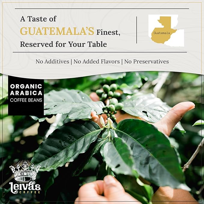 Leiva’s Guatemalan Single Serve K-cups Coffee Pods (22 Count) – Small Batch Breakfast Blend Dark Roast Capsules - Rich Bold &amp Balanced Flavor - Single Serve Pods for Keurig Coffee Machine - 0.35