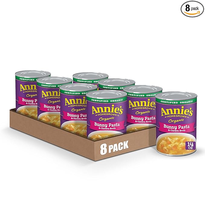Annie's Organic Bunny Pasta &amp Chicken Broth Soup 14 oz. (Pack of 8)