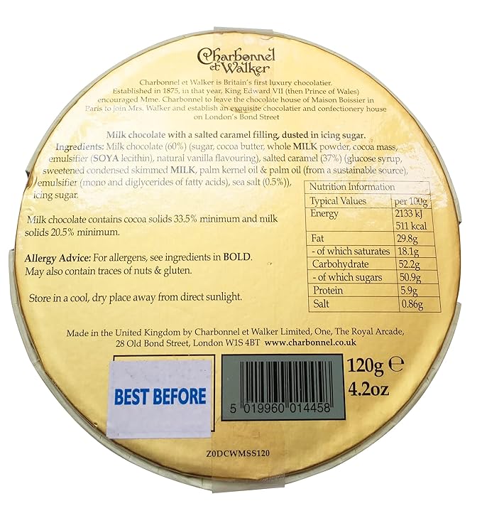 Charbonnel et Walker Milk Sea Salt Caramel Truffles 4.2 Ounce