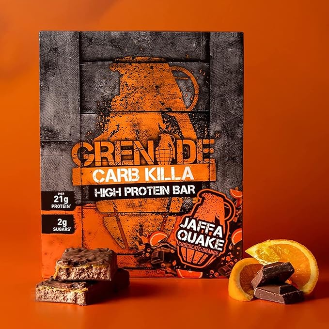 Grenade Carb Killa Bar-Jaffa Quake Box 12 Count